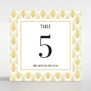 Gradient Glamour table number card