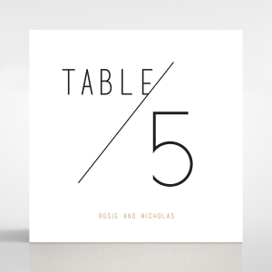 Minimalist Love reception table number card design