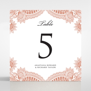 Paisley Grandeur reception table number card stationery