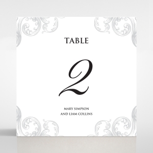 Regally Romantic wedding stationery table number card item