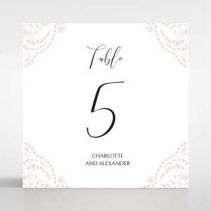 Rustic Elegance wedding reception table number card stationery design