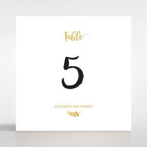 Rustic Lustre wedding stationery table number card design