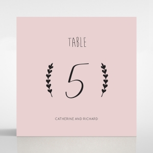 Sweet Romance wedding reception table number card design