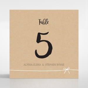 Sweetly Rustic wedding reception table number card
