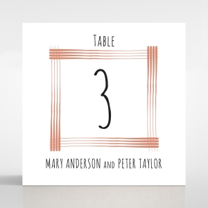 Swept Away wedding table number card stationery item