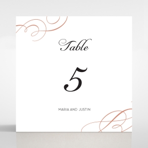 United as One table number card design