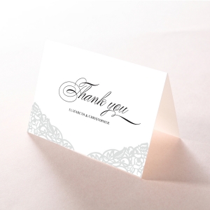 Black Floral Lux thank you wedding stationery card
