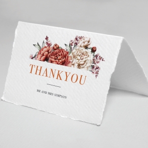 Blossoming Love thank you wedding stationery card design