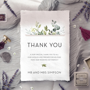 Botanic Romance wedding stationery thank you card item