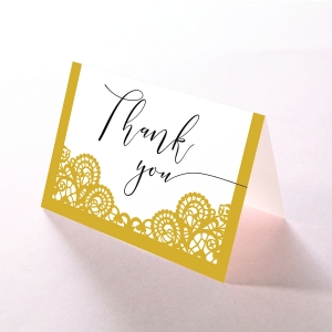 Breathtaking Baroque Foil Laser Cut wedding stationery thank you card item