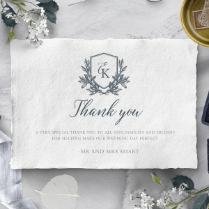 Castle Wedding thank you card