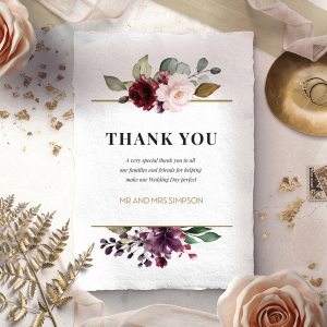 Contemporary Love thank you wedding card