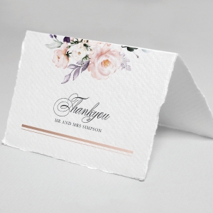 Enchanting Florals thank you wedding stationery card