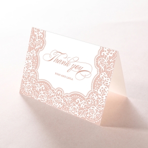 Floral Lace with Foil thank you card design