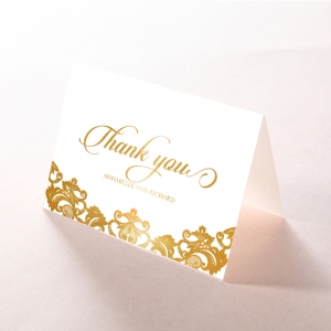 Golden Baroque Pocket with Foil thank you card