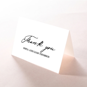 Paper Modern Romance thank you wedding card design