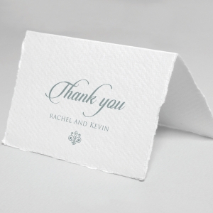 Royalty with Deckled Edges wedding stationery thank you card