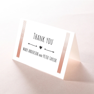 Swept Away thank you wedding stationery card