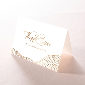 Woven Love Letterpress with foil thank you stationery card