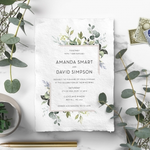 Botanic Romance Wedding Invitation Card Design