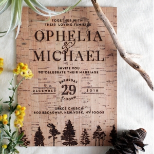 Delightful Forest Romance Wedding Invitation Card