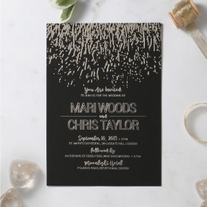 Fire Sparkle Wedding Invitation Card Design