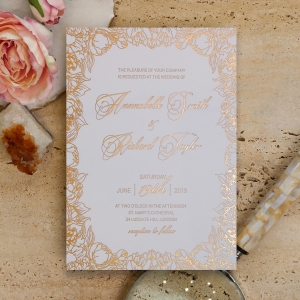 Flourishing Garden Frame Wedding Card