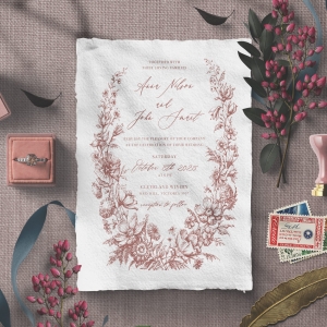 Fragrant Romance Wedding Invite Design