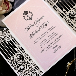 Ivory Victorian Gates Invitation Design