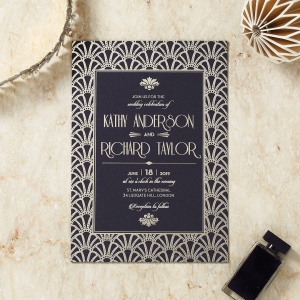 Modern Deco Invite Card Design