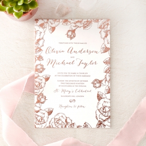 Rose Garden Wedding Invite Card Design