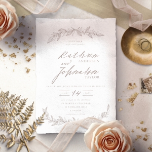 Simple Charm Wedding Invitation Card Design