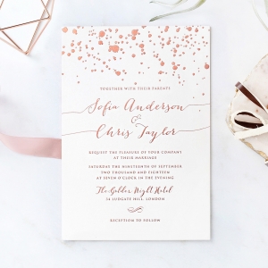 Star Dust Wedding Invite