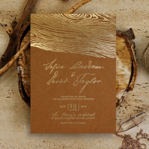 Timber Imprint Stationery card design