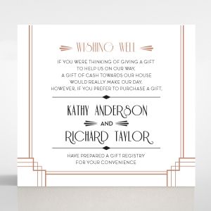 Art Deco Allure wishing well stationery invite card design