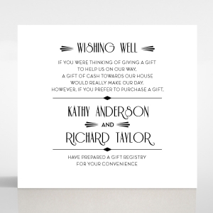 Art Deco Romance gift registry invitation card