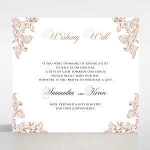 Baroque Romance wedding wishing well card