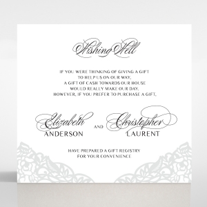 Black Floral Lux wedding stationery wishing well card