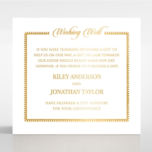 Blooming Charm with Foil wedding stationery wishing well invitation card