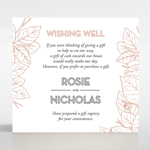 Botanical Canopy wishing well invite card