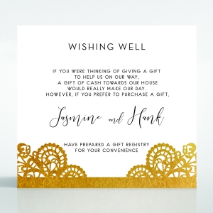 Breathtaking Baroque Foil Laser Cut wishing well invite