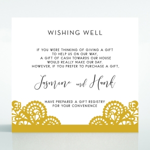 Breathtaking Baroque Foil Laser Cut wishing well invite card