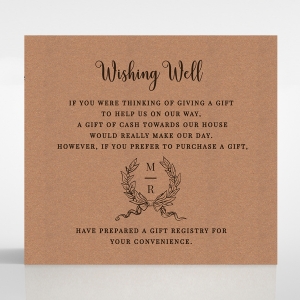 Chic Country Passion wishing well enclosure invite card design