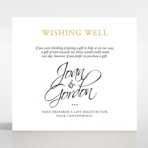 Diamond Drapery wedding wishing well invite card