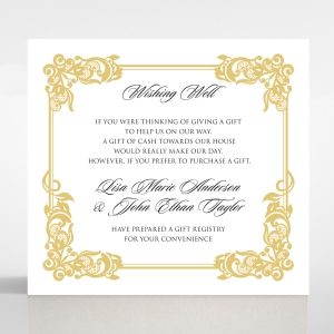 Divine Damask wedding stationery wishing well invite