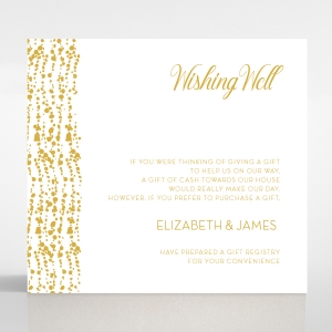 Enchanting Halo wishing well wedding card