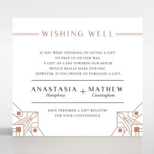 Gatsby Glamour wishing well enclosure stationery card