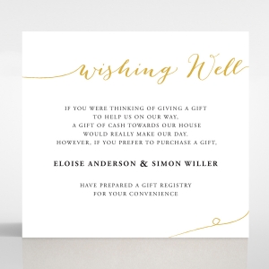 Infinity wishing well enclosure card