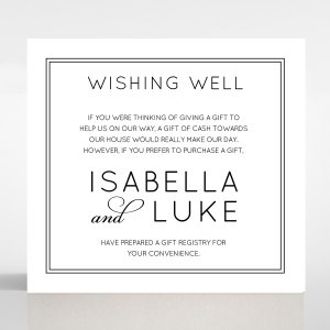 Luxe Paper Elegance wedding stationery gift registry card design