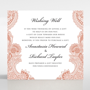 Paisley Grandeur wishing well invitation card